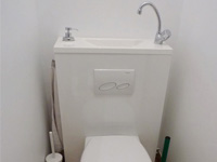 WiCi Bati Wand-WC integriertes Handwaschbecken - Herr M (Frankreich - 90)